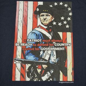 American Apparel SS Navy Unisex Tee "maga culture" - Size Large